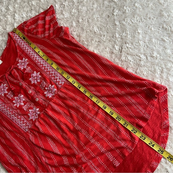 Beautiful Boho Embroidered Red Detailed Top - Picture 8 of 12